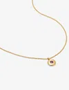 Monica Vinader Womens Yellow Gold February Birthstone 18ct Yellow Gold-plated Vermeil Sterling-silve In Yellow Gold