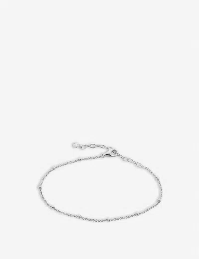 Monica Vinader Womens Fine Beaded Recycled Sterling-silver Chain Bracelet