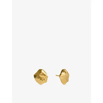 Monica Vinader Womens Fragments 18ct Yellow Gold-plated Vermeil Sterling-silver Stud Earrings