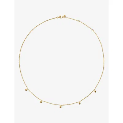 Monica Vinader Womens Fragments Asymmetric 18ct Yellow Gold-plated Vermeil Sterling-silver Chain Necklac