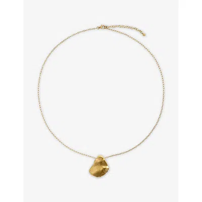 Monica Vinader Womens Fragments Bold 18ct Yellow Gold-plated Vermeil Sterling-silver Pendant Necklac