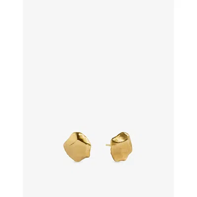 Monica Vinader Womens Fragments Small 18ct Yellow Gold-plated Vermeil Sterling-silver Stud Earrings