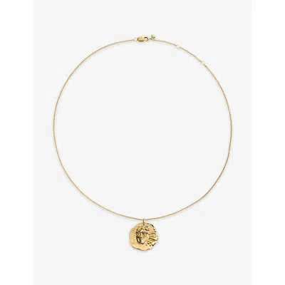MONICA VINADER WOMENS GEMINI ZODIAC 18CT YELLOW GOLD VERMEIL PENDANT NECKLAC