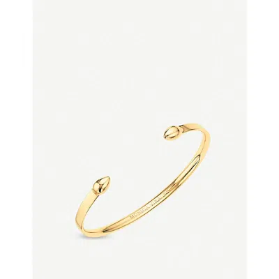 Monica Vinader Womens Gold Fiji 18ct Yellow-gold Vermeil Small Cuff Bracelet