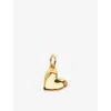 Monica Vinader Womens Gp Heart 18ct Yellow Gold Vermeil Pendant Charm In Gold