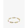 Monica Vinader Womens Gp Signature Link 18ct Yellow Gold Vermeil Slim Bangle In Gold