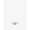 Monica Vinader Womens Green Odyssey 18ct Gold Vermeil-plated 925 Sterling Silver And Onyx Stacking Ring In Gold