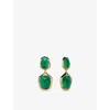 Monica Vinader Womens  Odyssey Cocktail 18ct Gold Vermeil-plated 925 Sterling Silver And Onyx Drop Ea