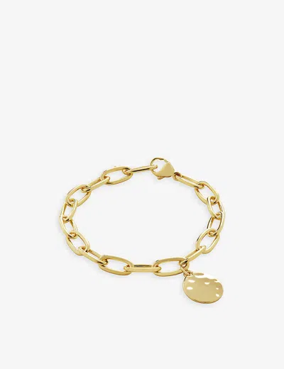 Monica Vinader Womens Gold Id 18ct Yellow Gold-plated Vermeil Recycled Sterling Silver Charm Bracele