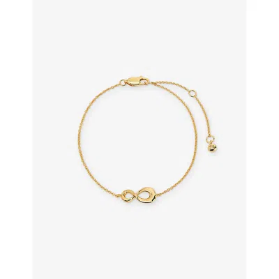 Monica Vinader Womens Infinity 18ct Yellow Gold Vermeil Bracelet In Purple