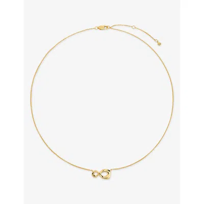 Monica Vinader Womens Infinity 18ct Yellow Gold Vermeil Necklac In Purple