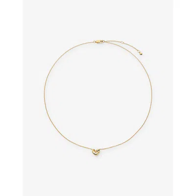 Monica Vinader Womens Infinity Heart Small 18ct Yellow Gold Vermeil Necklac