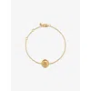 Monica Vinader Womens Initial A Stamp 18ct Yellow Gold Vermeil Bracelet In Gold