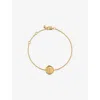 Monica Vinader Womens Initial A Stamp 18ct Yellow Gold-vermeil Bracelet