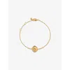 Monica Vinader Womens  Initial B Stamp 18ct Yellow Gold Vermeil Bracelet