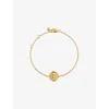 Monica Vinader Womens Initial C Stamp 18ct Yellow Gold Vermeil Bracelet In Gold