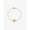Monica Vinader Womens Initial N Stamp 18ct Yellow Gold Vermeil Bracelet
