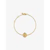 Monica Vinader Womens Initial P Stamp 18ct Yellow-gold Vermeil Bracelet