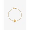 Monica Vinader Womens Initial R Stamp 18ct Yellow Gold Vermeil Bracelet