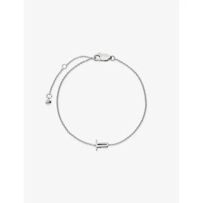 Monica Vinader Womens Initial T Sterling-silver Bracelet In Gold