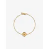Monica Vinader Womens  Initial W Stamp 18ct Yellow Gold Vermeil Bracelet