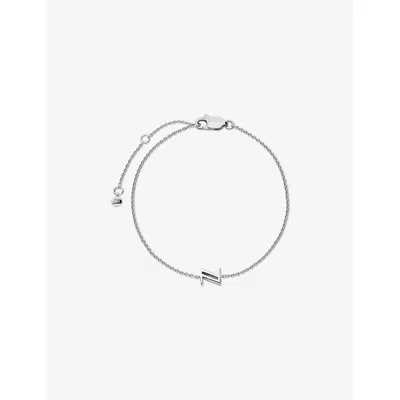 Monica Vinader Womens Initial Z Sterling-silver Chain Bracelet In Metallic