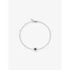 Monica Vinader Womens January Birthstone Garnet And Sterling-silver Bracelet