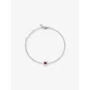 Monica Vinader Womens January Birthstone Garnet And Sterling-silver Bracelet In Silver