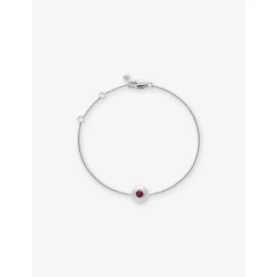 MONICA VINADER WOMENS JULY BIRTHSTONE RUBY AND STERLING-SILVER BRACELET