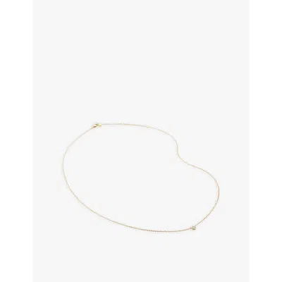 Monica Vinader Womens Lab Grown 14ct Yellow Gold-plated Vermeil And 0.06ct Diamond Necklac