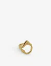 Monica Vinader Womens Gold Lagoon Recycled 18ct Yellow Gold-plated Vermeil Sterling-silver Ring In Gold