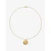 Monica Vinader Womens Leo Zodiac 18ct Yellow Gold Vermeil Pendant Necklac In Gold
