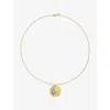 Monica Vinader Womens Libra Zodiac 18ct Yellow Gold Vermeil Pendant Necklac In Gold