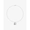 Monica Vinader Womens Libra Zodiac Sterling-silver Pendant Necklac In Metallic