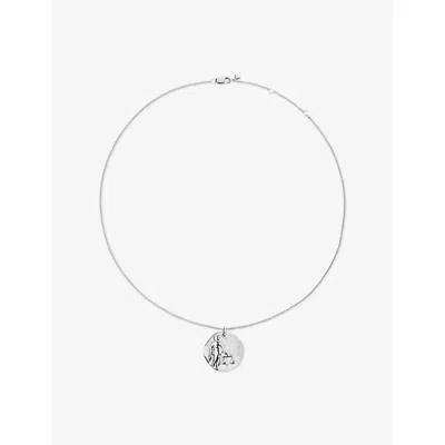 Monica Vinader Womens Libra Zodiac Sterling-silver Pendant Necklac