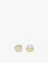 Monica Vinader Womens Gold Linear 18ct Yellow Gold-plated And Stones Earrings In Gold