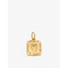 Monica Vinader Womens Love Token 18ct Yellow Gold Vermeil Charm In Gold