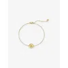 Monica Vinader Womens Mini Initial A Stamp 14ct Yellow-gold Bracelet In Gold