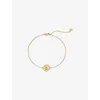Monica Vinader Womens Mini Initial D Stamp 14ct Yellow-gold Bracelet In Gold