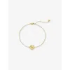 Monica Vinader Womens Mini Initial E Stamp 14ct Yellow-gold Bracelet In Gold