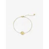 Monica Vinader Womens Mini Initial J Stamp 14ct Yellow-gold Bracelet In Gold