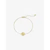 Monica Vinader Womens Mini Initial K Stamp 14ct Yellow-gold Bracelet In Gold