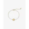 Monica Vinader Womens Mini Initial R Stamp 14ct Yellow-gold Bracelet In Gold