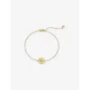 Monica Vinader Womens Mini Initial S Stamp 14ct Yellow-gold Bracelet In Gold