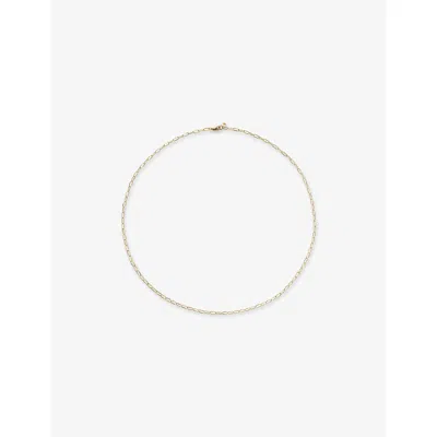 Monica Vinader Womens Mini Paperclip 14ct Yellow-gold Chain Necklac