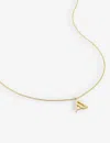 Monica Vinader Womens Gold A Letter-charm 18ct Yellow Gold-plated Vermeil Recycled Sterling-silver P In Gold