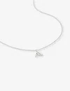 Monica Vinader Womens Sterling Silver A Letter-charm Recycled Sterling-silver Pendant Necklace In Sterling Silver