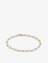 Monica Vinader Alta 18ct Textured Gold-plated Vermeil Sterling Silver Bracelet In Gold