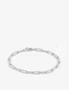 Monica Vinader Alta Textured Recycled Sterling Silver Bracelet In Silver