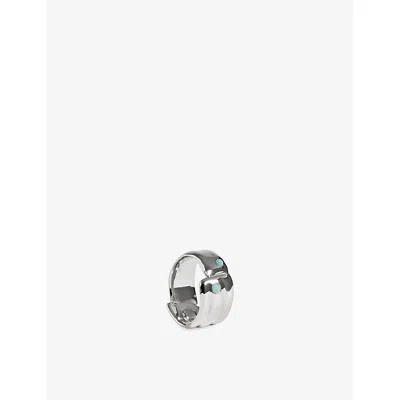 Monica Vinader Womens  Amaia Bold Sterling-silver And Amazonite Ring
